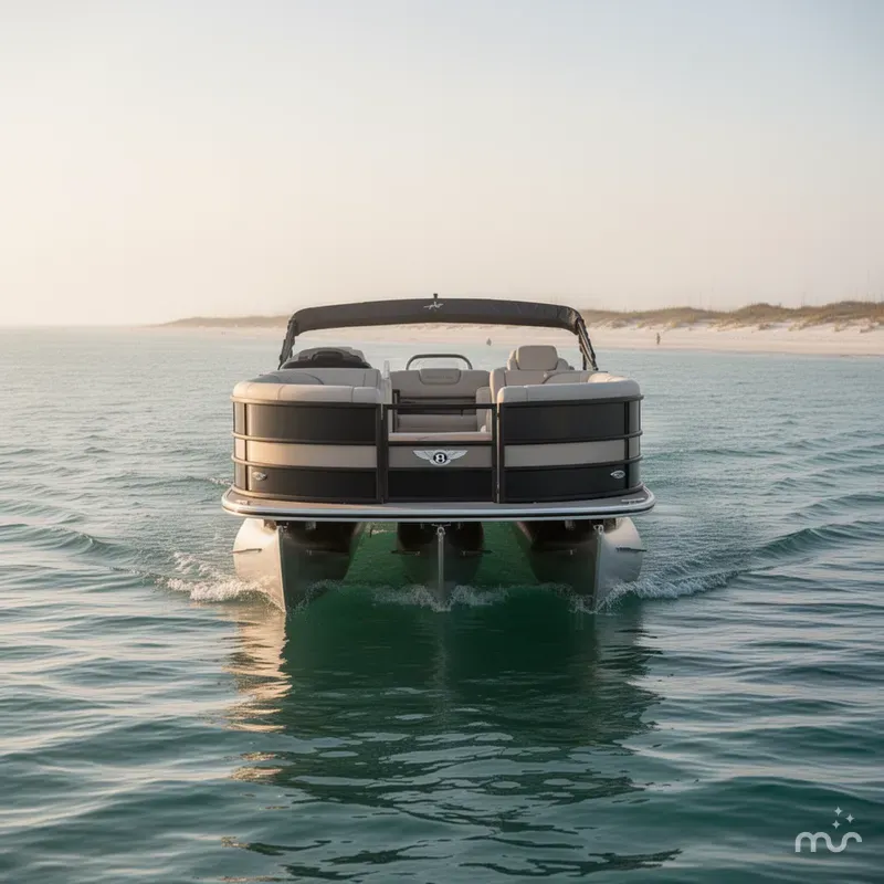 Slide: The Image of Bentley Pontoons Legacy Quad 243 2026 - 2
