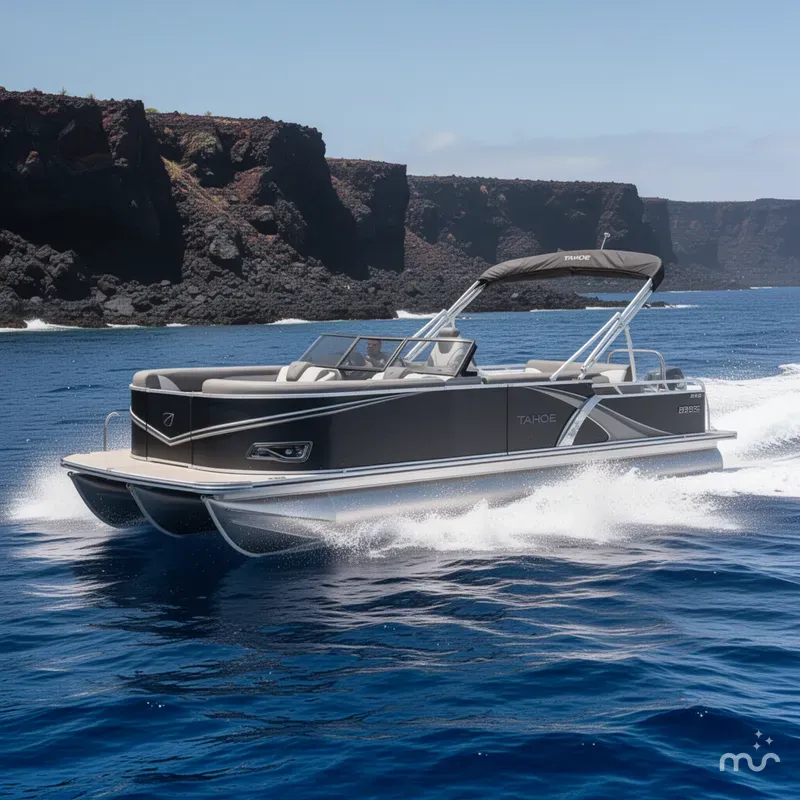 The Image of Tahoe LTZ 2385 Swingback (VRB) Windshield Tritoon & Honda 4-Stroke EFI 2026 - 0