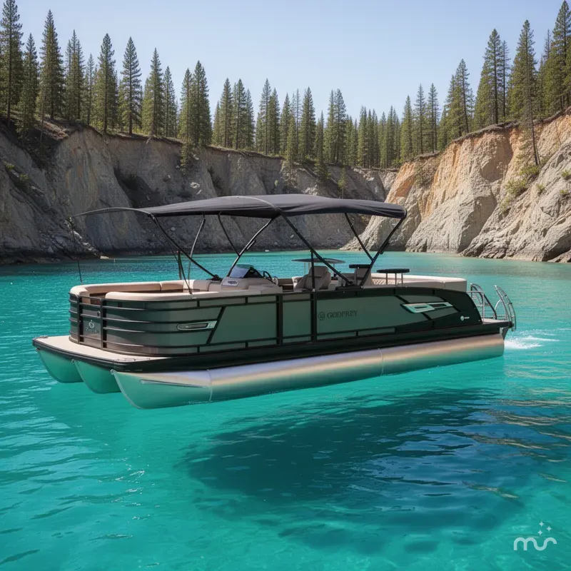 The Image of Godfrey AquaPatio 25' Flip Lounge Tritoon - 255 SFL 2025 - 0