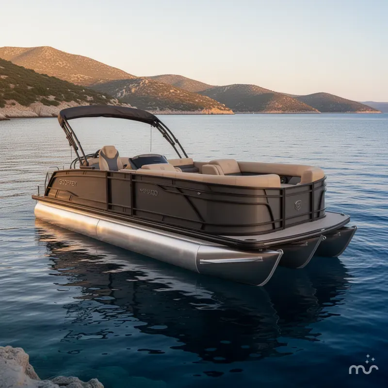 Slide: The Image of Godfrey Monaco 23' Single Flip Lounge Tritoon - 235 SFL 2027 - 1