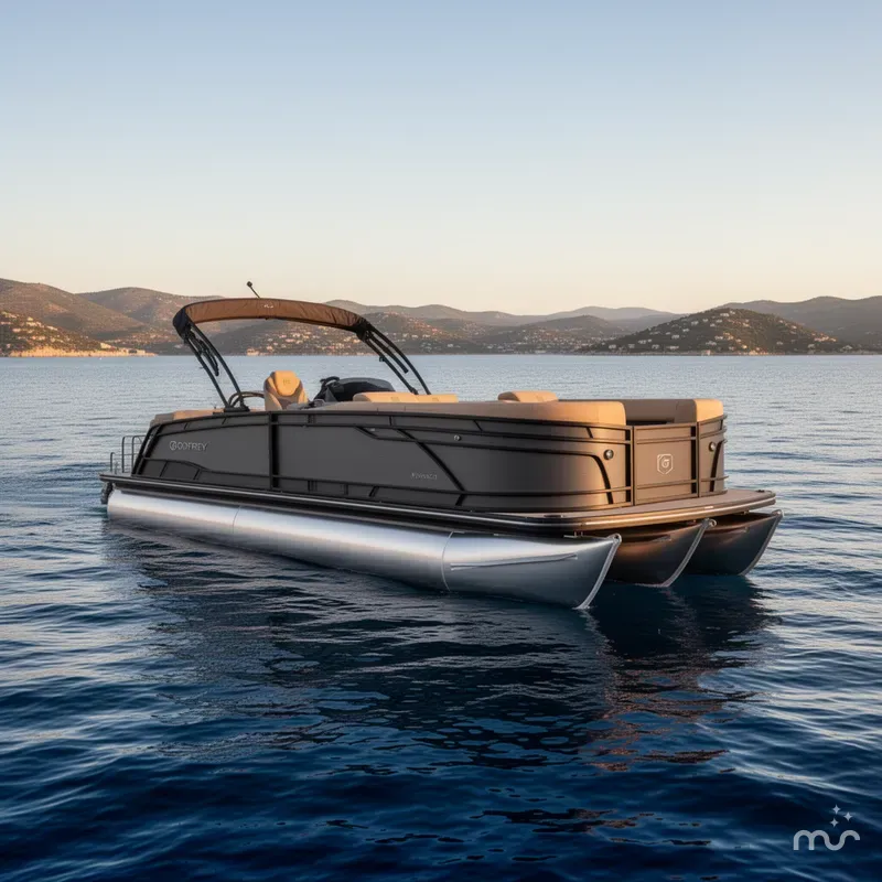 Slide: The Image of Godfrey Monaco 23' Single Flip Lounge Tritoon - 235 SFL 2027 - 2