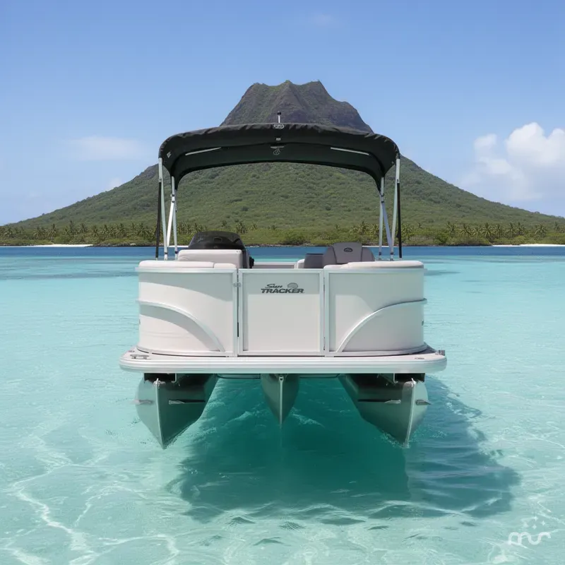 Slide: The Image of Sun Tracker Party Barge 16 DLX 2026 - 1