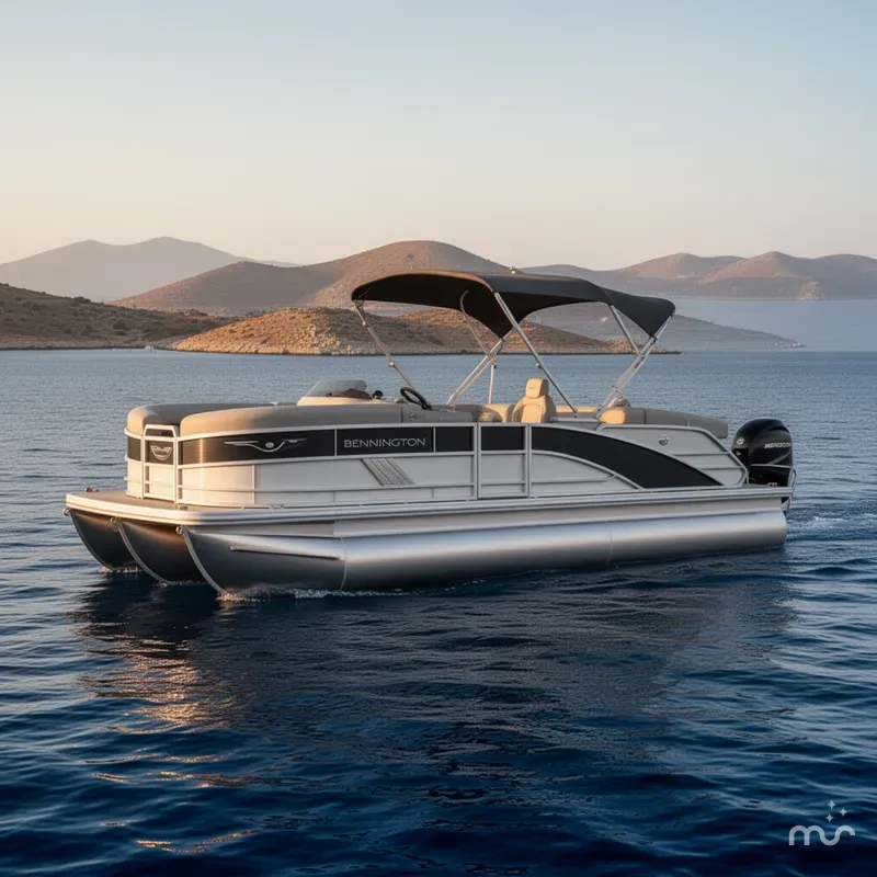 Slide: The Image of Bennington 22MOFBSF Tritoon w/200hp Mercury OB 2026 - 2