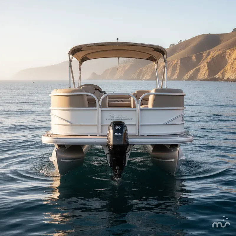 Slide: The Image of Sun Tracker Party Barge 22 DLX w/ 115HP Mercury! 2017 - 2
