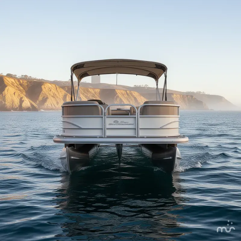 Slide: The Image of Sun Tracker Party Barge 22 DLX w/ 115HP Mercury! 2017 - 3