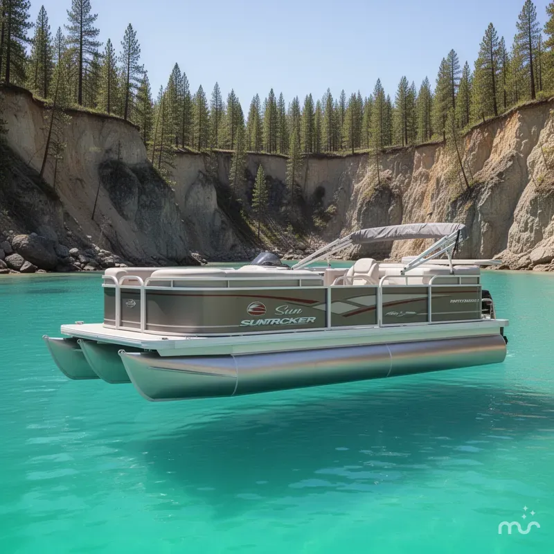 The Image of Sun Tracker Party Barge 18 DLX 2018 - 0