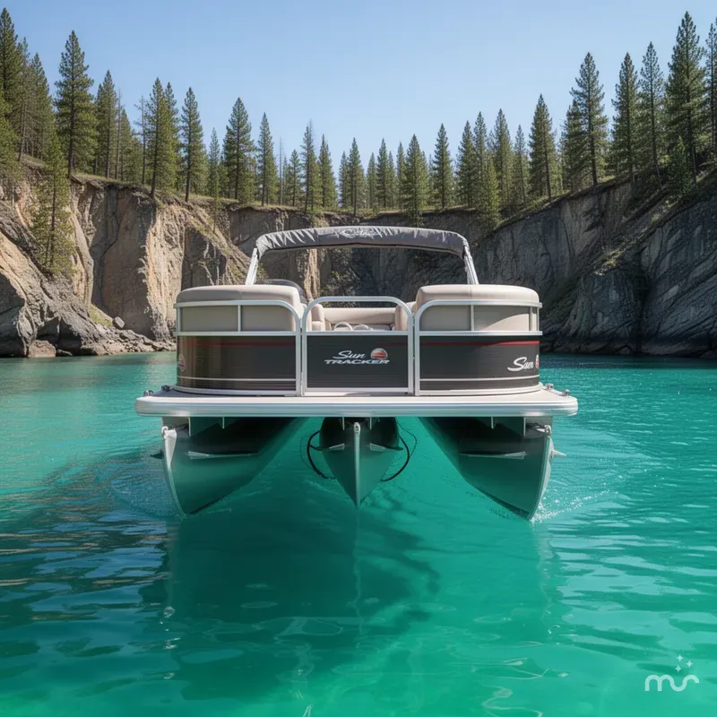 Slide: The Image of Sun Tracker Party Barge 18 DLX 2018 - 1
