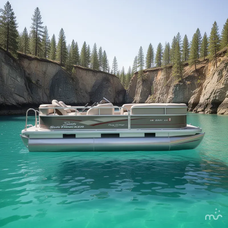Slide: The Image of Sun Tracker Party Barge 18 DLX 2018 - 2