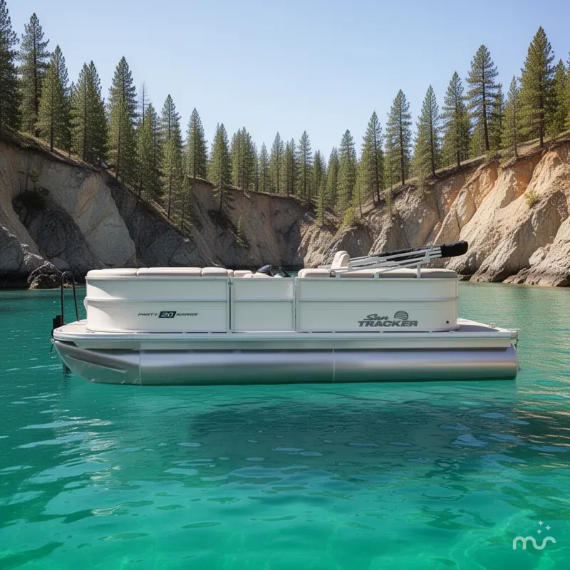 Slide: The Image of Sun Tracker Party Barge 20 DLX 2026 - 2