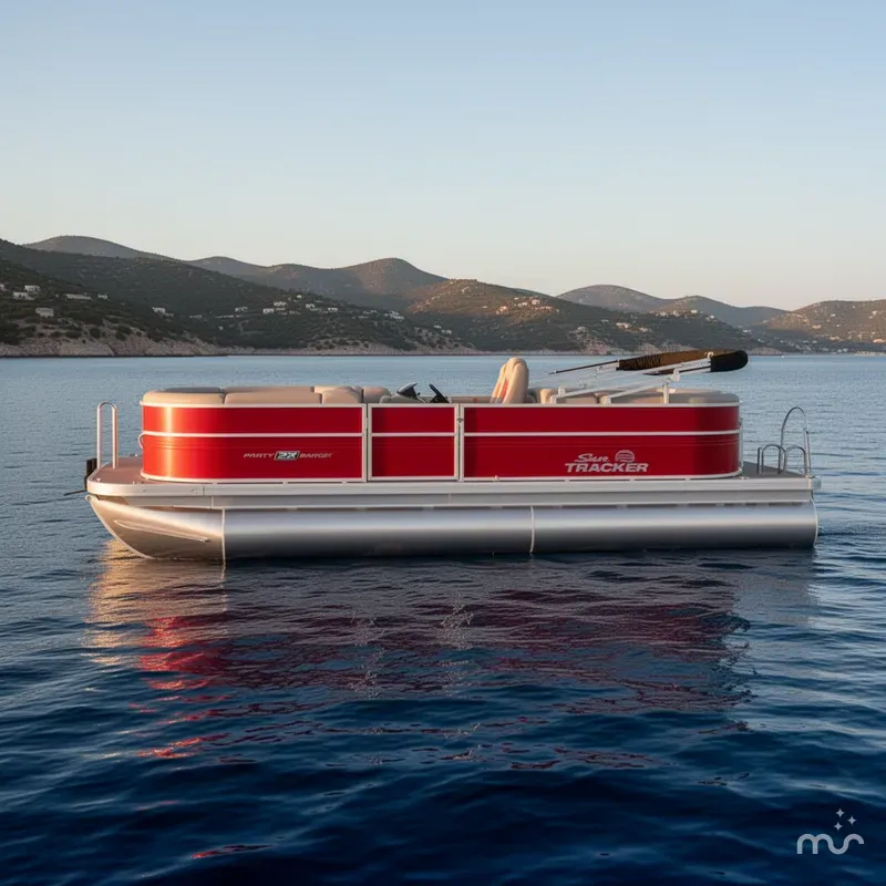Slide: The Image of Sun Tracker Party Barge 22 DLX 2026 - 2