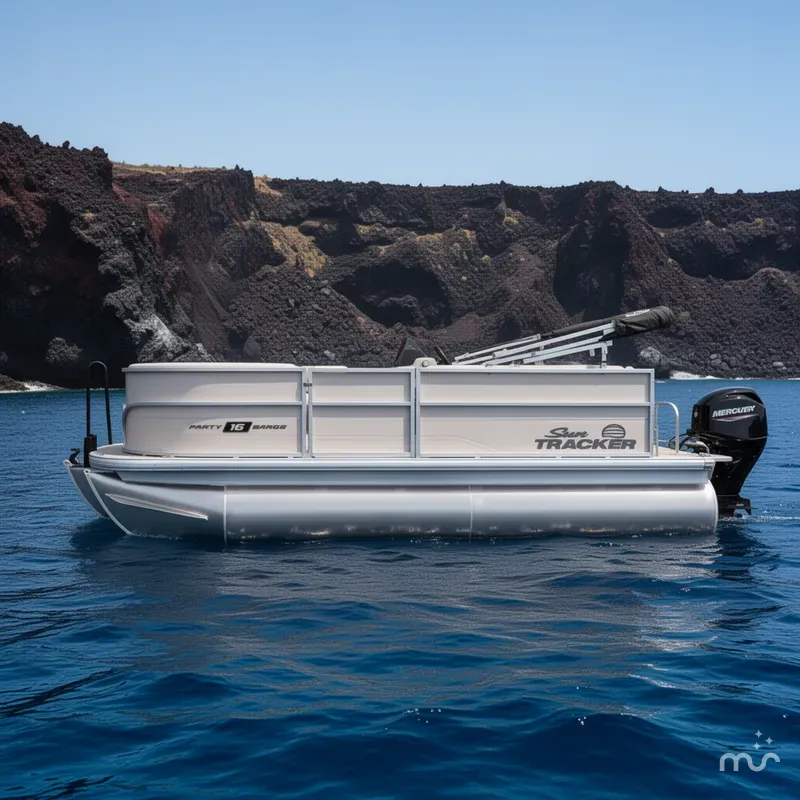Slide: The Image of Sun Tracker Party Barge 16 DLX 2026 - 2