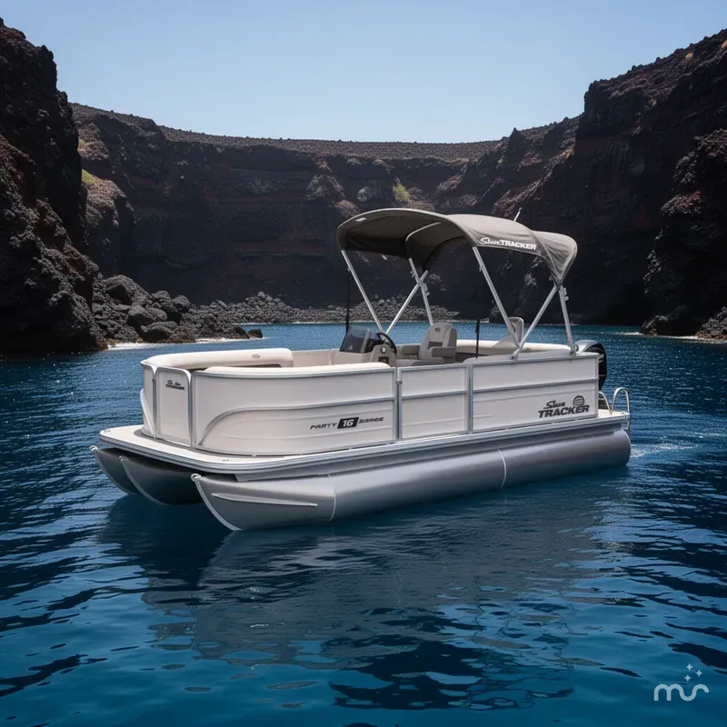 Slide: The Image of Sun Tracker Party Barge 16 DLX 2026 - 4