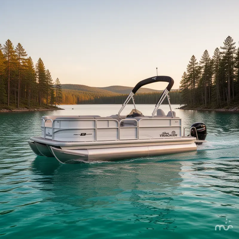 Slide: The Image of Sun Tracker Party Barge 16 DLX 2026 - 4