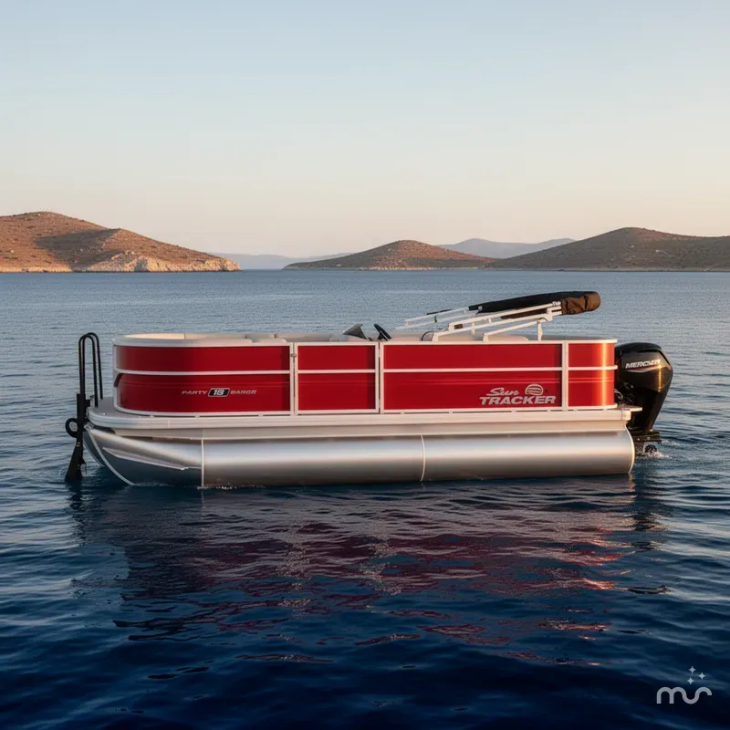 Slide: The Image of Sun Tracker Party Barge 18 DLX 2026 - 2
