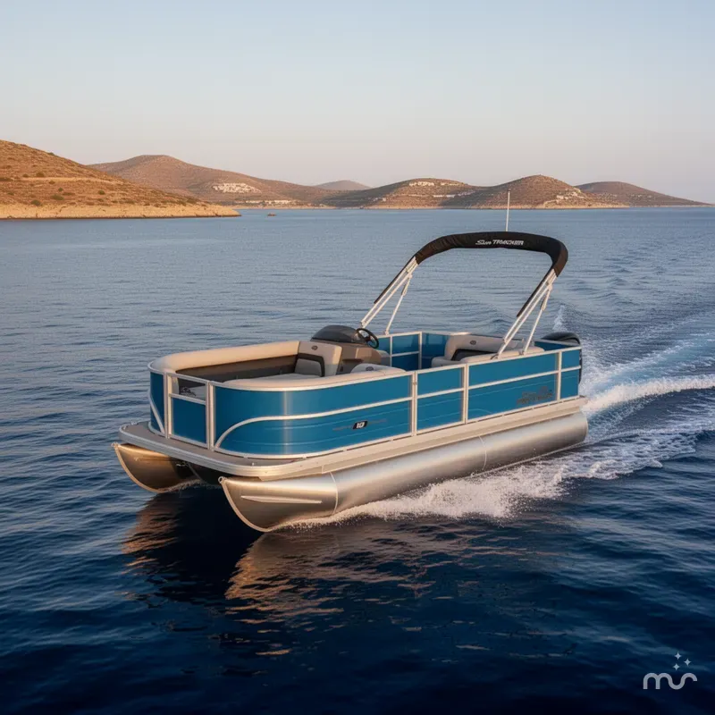 Slide: The Image of Sun Tracker Party Barge 18 DLX 2026 - 4