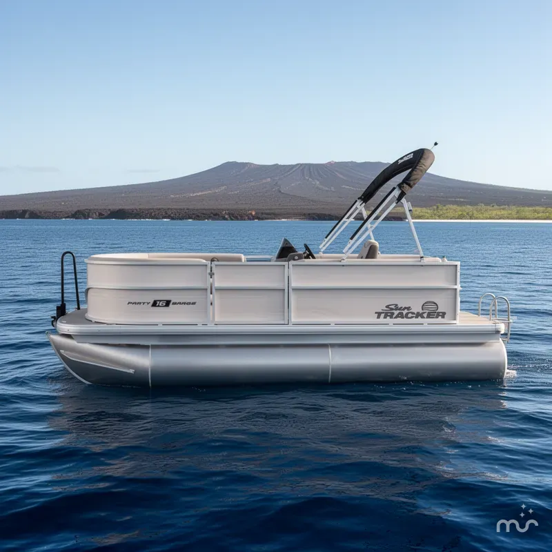 Slide: The Image of Sun Tracker Party Barge 16 DLX 2026 - 2