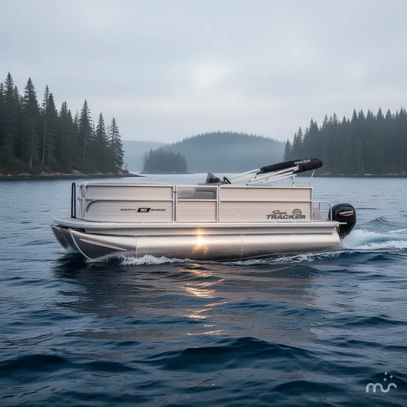 Slide: The Image of Sun Tracker Party Barge 16 DLX 2026 - 4