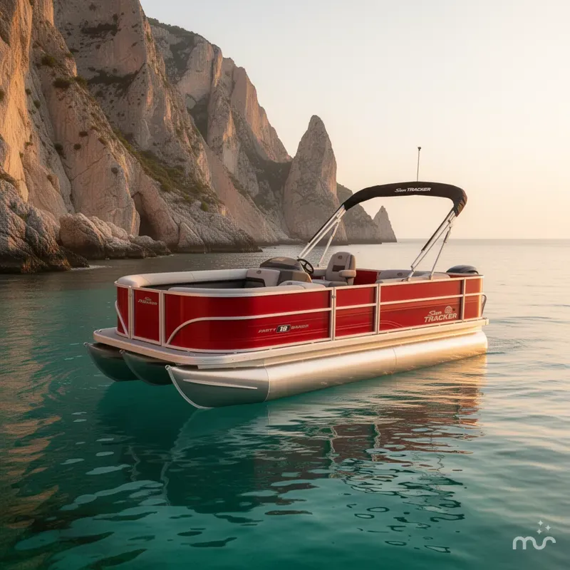 Slide: The Image of Sun Tracker Party Barge 18 DLX 2026 - 4