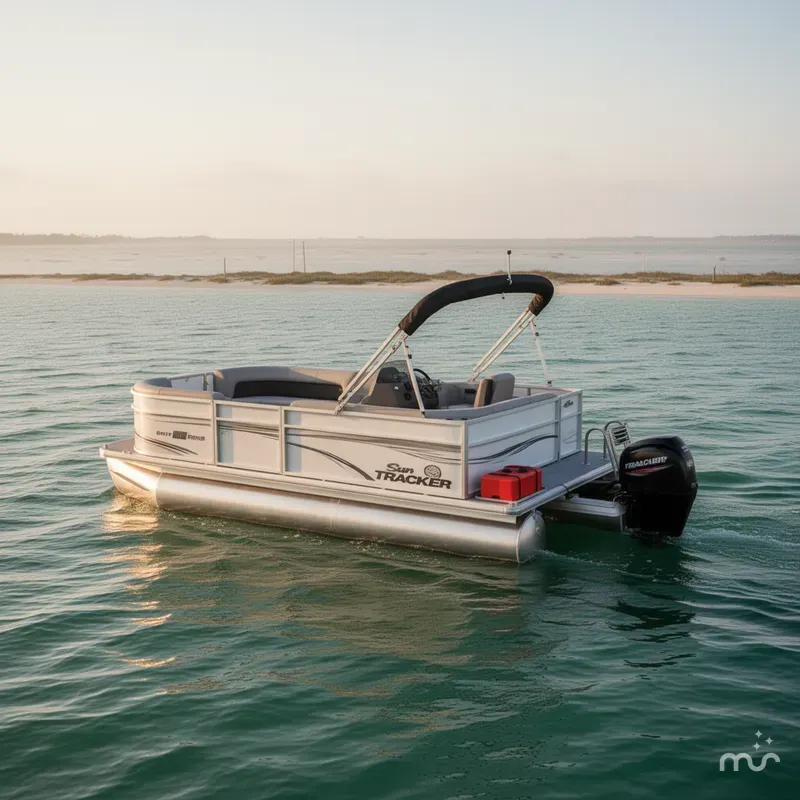 Slide: The Image of Sun Tracker Party Barge 16 DLX 2026 - 3