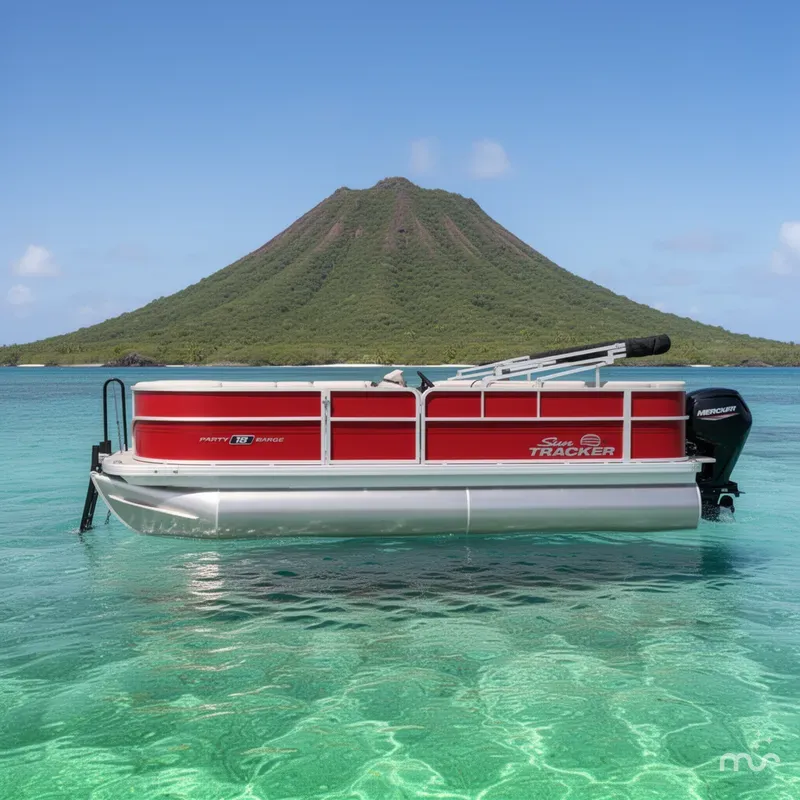 Slide: The Image of Sun Tracker Party Barge 18 DLX 2026 - 2