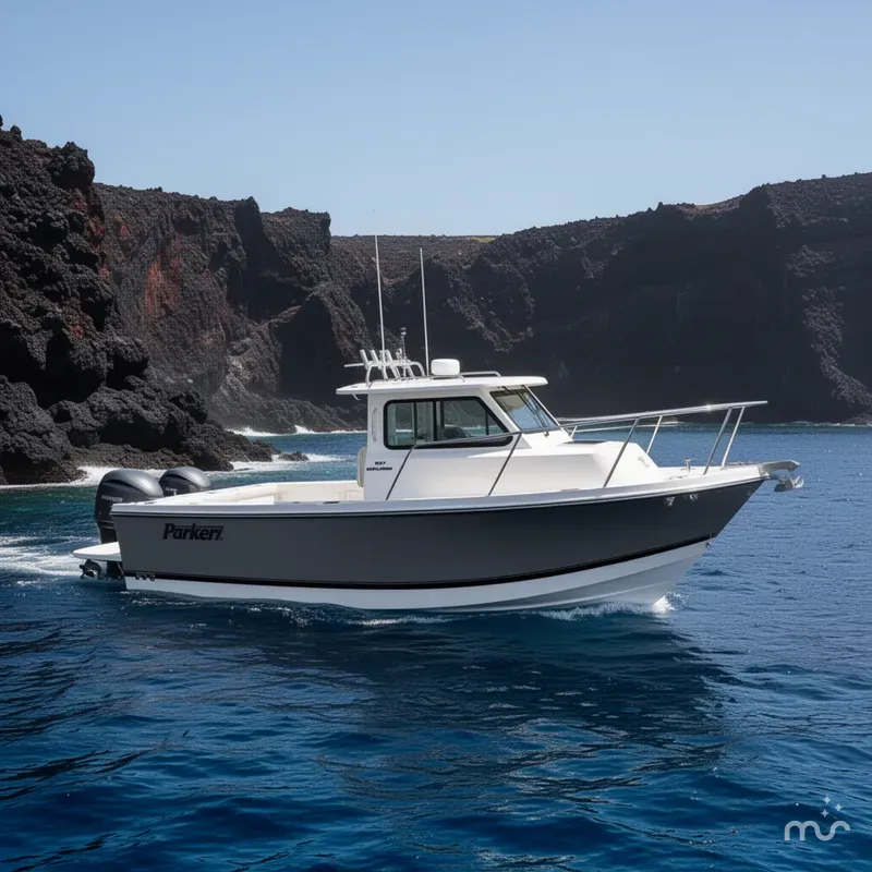 Slide: The Image of Parker Marine 227 Explorer WITH AC AND SEAKEEPER RIDE 2026 - 2