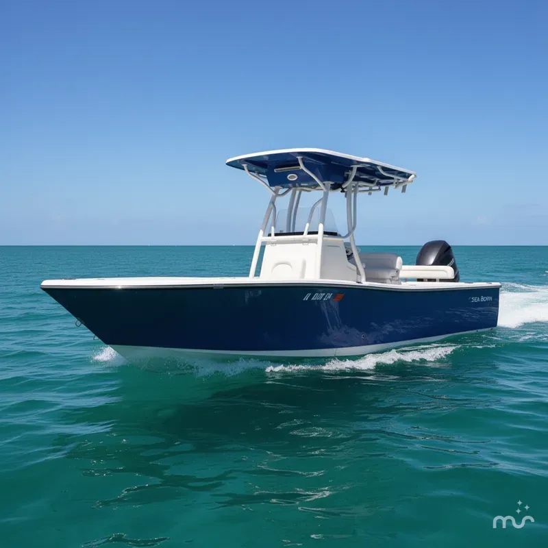 Slide: The Image of Sea Born LX24 Center Console 2020 - 2