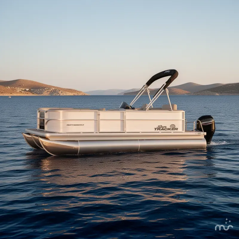 Slide: The Image of Sun Tracker Party Barge 16 DLX 2026 - 2
