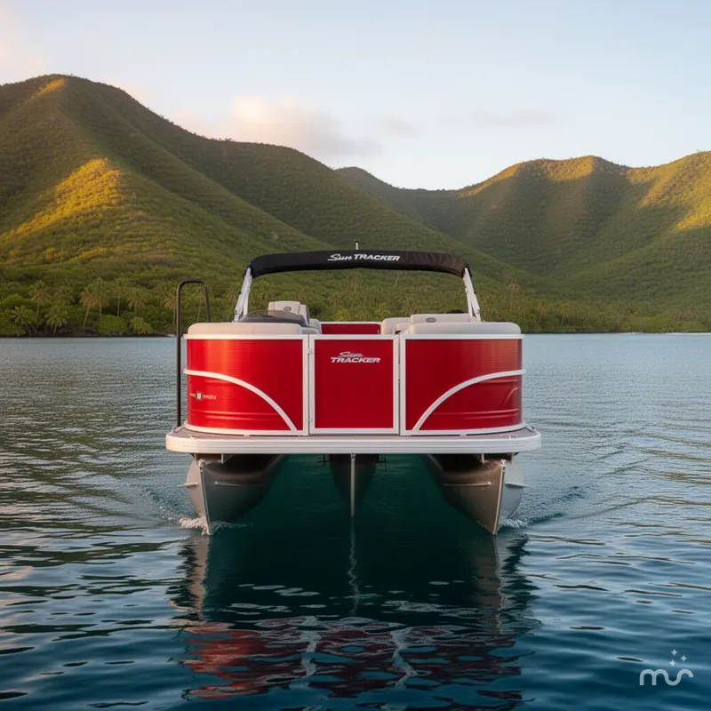 Slide: The Image of Sun Tracker Party Barge 18 DLX 2026 - 1