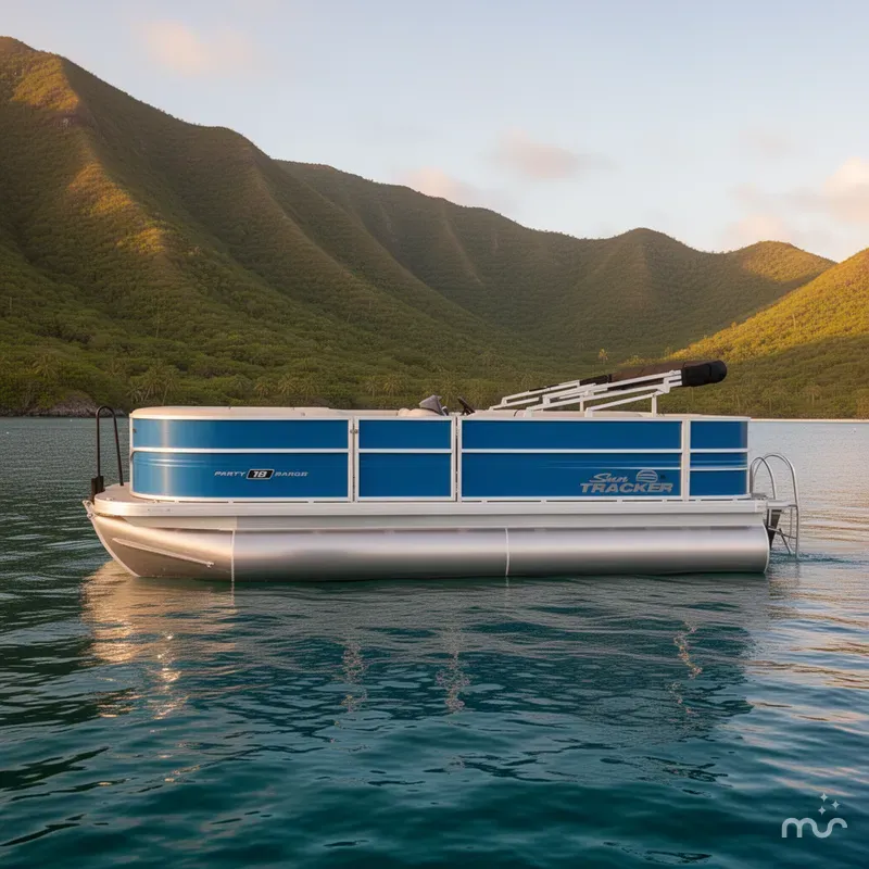 Slide: The Image of Sun Tracker Party Barge 18 DLX 2026 - 2