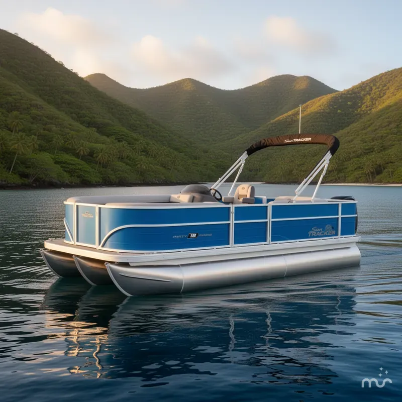 Slide: The Image of Sun Tracker Party Barge 18 DLX 2026 - 4