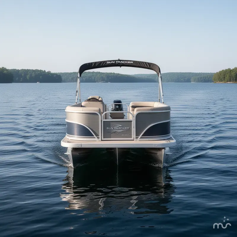 Slide: The Image of Sun Tracker Party Barge 16 DLX 2026 - 1
