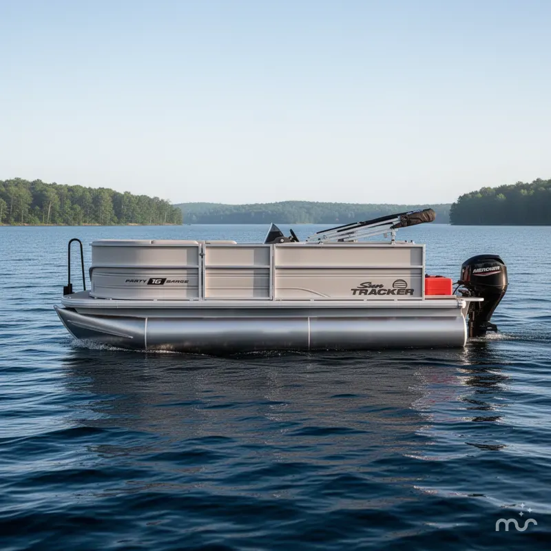 Slide: The Image of Sun Tracker Party Barge 16 DLX 2026 - 2