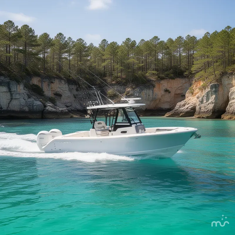 Slide: The Image of Cobia 305 Center Console 2026 - 2