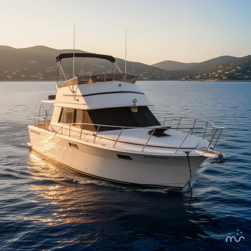Slide: The Image of Carver Yachts 3207 Aft Cabin 1983 - 2