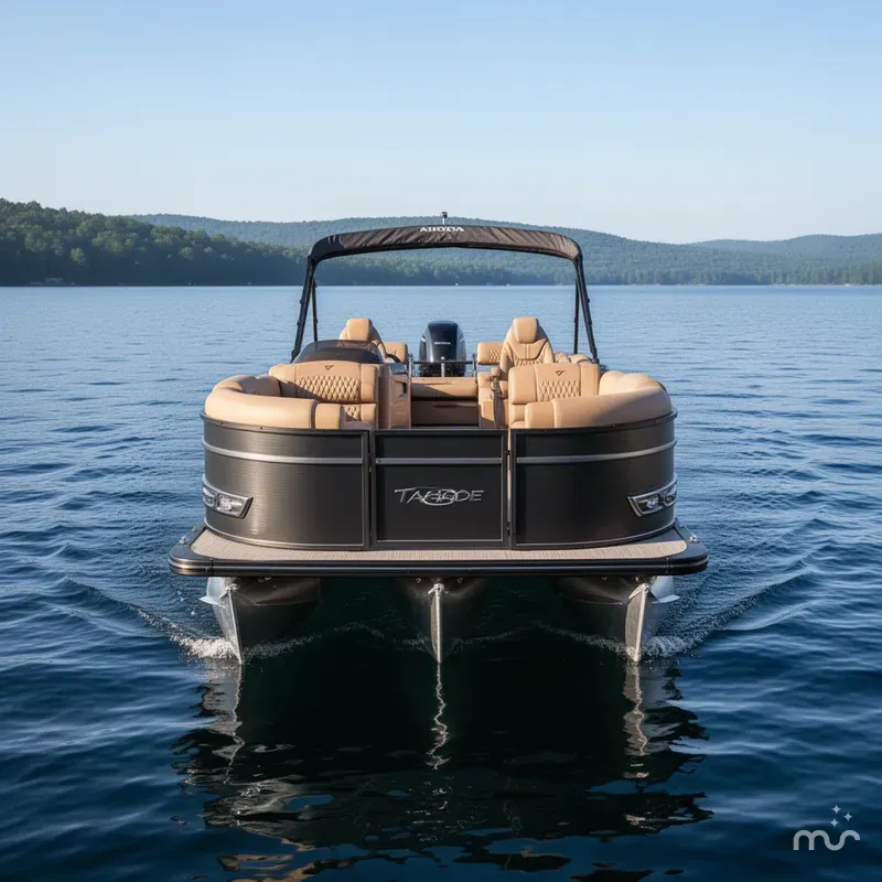 Slide: The Image of Tahoe Cascade 2385 Quad Lounge Shift SS Tritoon & Honda 4-Stroke EFI 2025 - 1