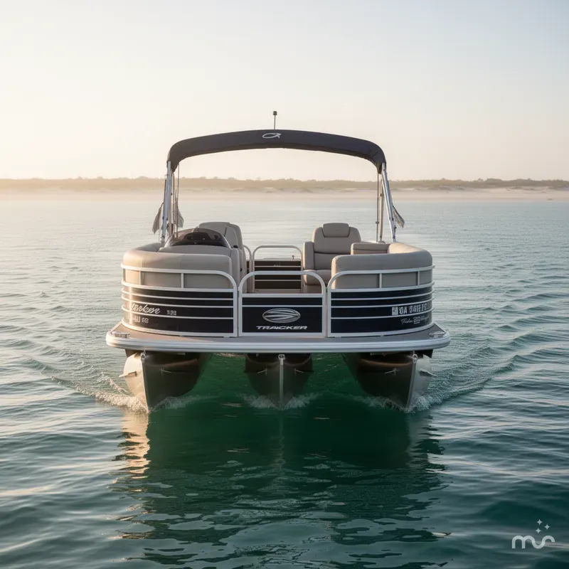 Slide: The Image of Sun Tracker Fishin Barge 20DLX w/Mercury 90ELPT CT 90HP - 4 - Stroke Engine and Trailer Included 2020 - 3