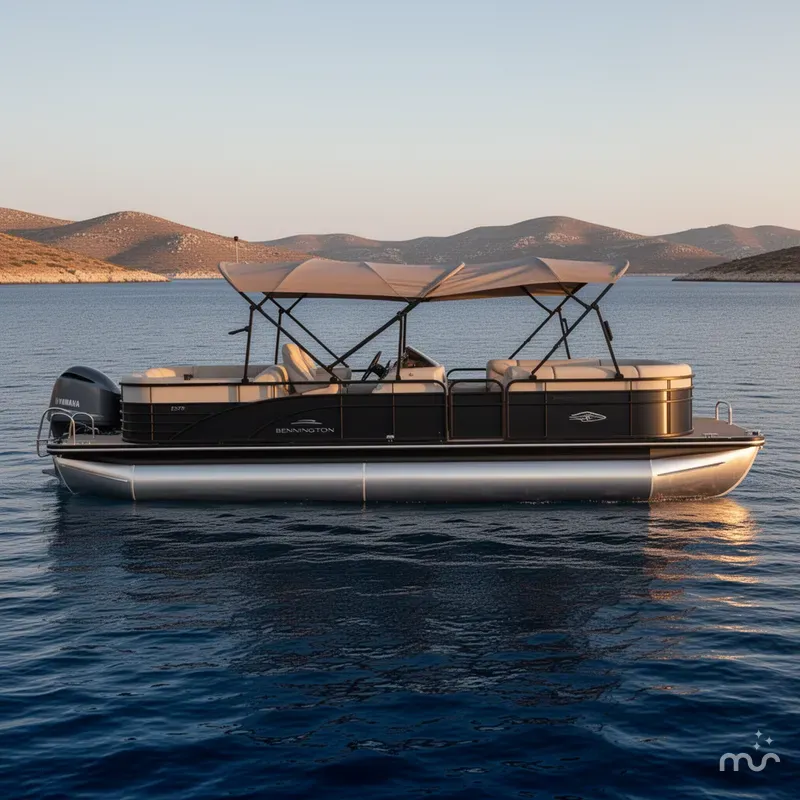 Slide: The Image of Bennington 2575 QCW Midship Bar w/ 350HP Yamaha! 2015 - 2