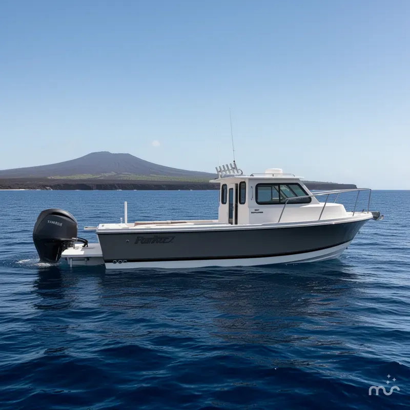 Slide: The Image of Parker Marine 227 Explorer WITH AC AND SEAKEEPER RIDE 2026 - 2