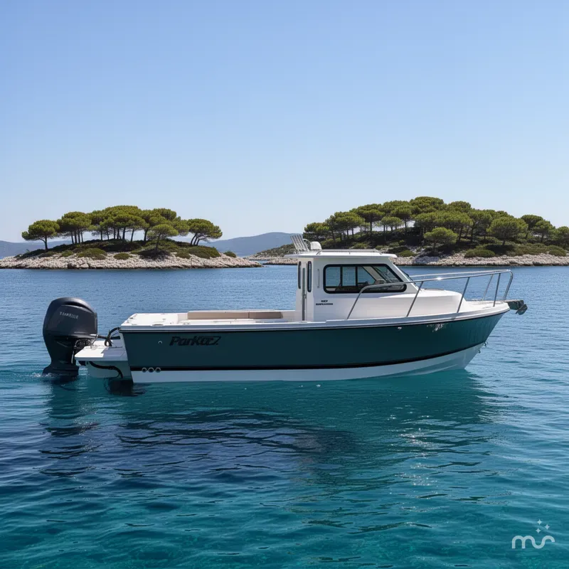 Slide: The Image of Parker Marine 227 Explorer WITH AC AND SEAKEEPER RIDE 2026 - 2