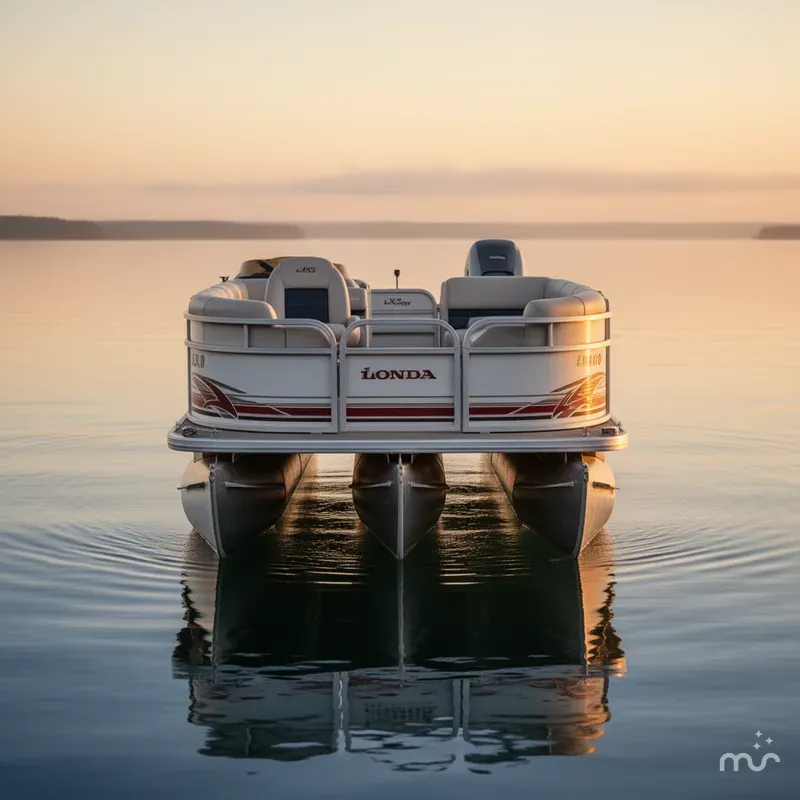 Slide: The Image of Landau LX20 Pontoon 75hp Honda 4 stroke Fish 2001 - 3