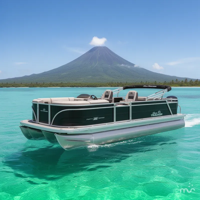 Slide: The Image of Sun Tracker Party Barge 22 RF DLX 2026 - 4