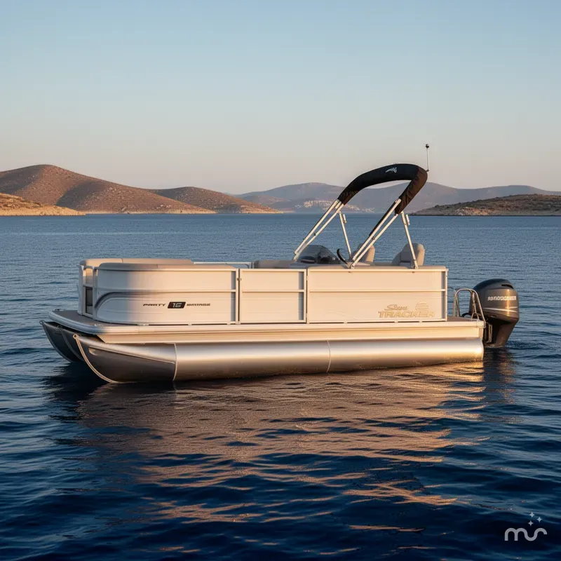 Slide: The Image of Sun Tracker Party Barge 16 DLX 2026 - 2