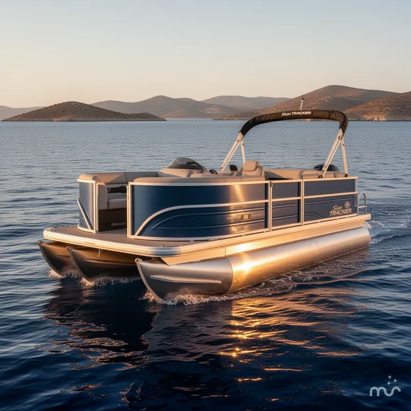 Slide: The Image of Sun Tracker Party Barge 16 DLX 2026 - 4