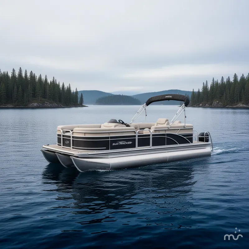 Slide: The Image of Sun Tracker Party Barge 18 DLX 2025 - 1