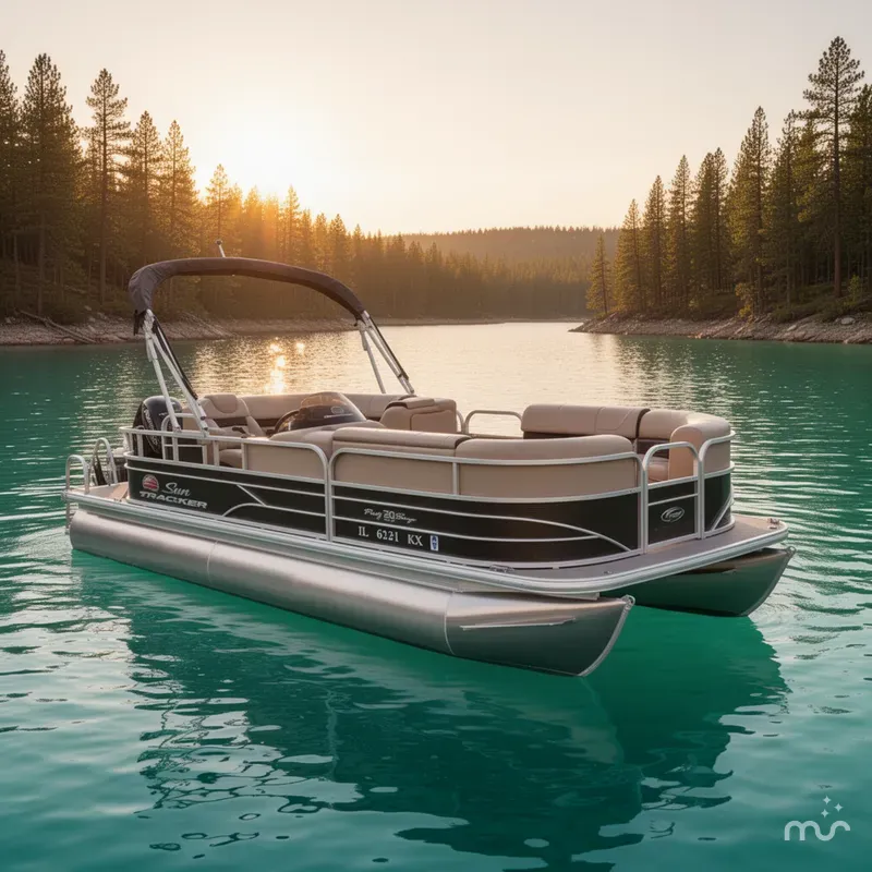 Slide: The Image of Sun Tracker Party Barge 20 DLX 2018 - 2