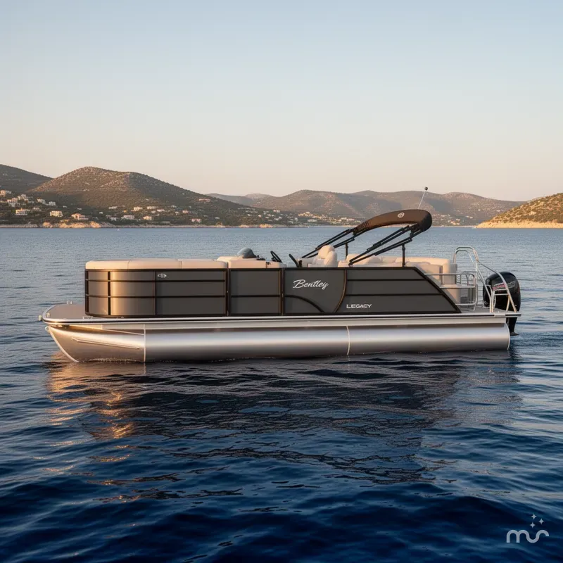 Slide: The Image of Bentley Pontoons Legacy 220 Quad Swingback 2024 - 2