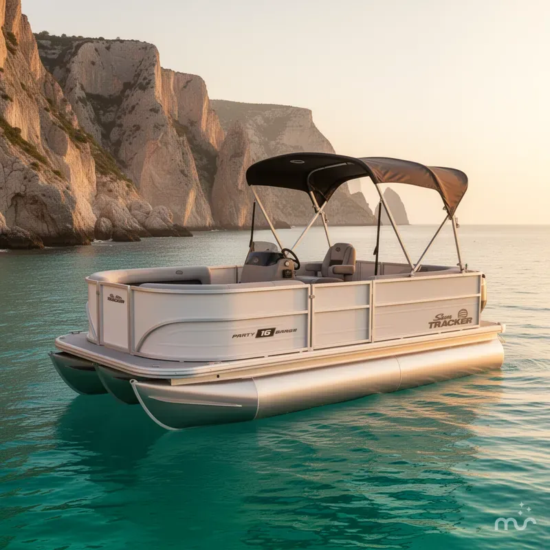 Slide: The Image of Sun Tracker Party Barge 16 DLX 2026 - 0