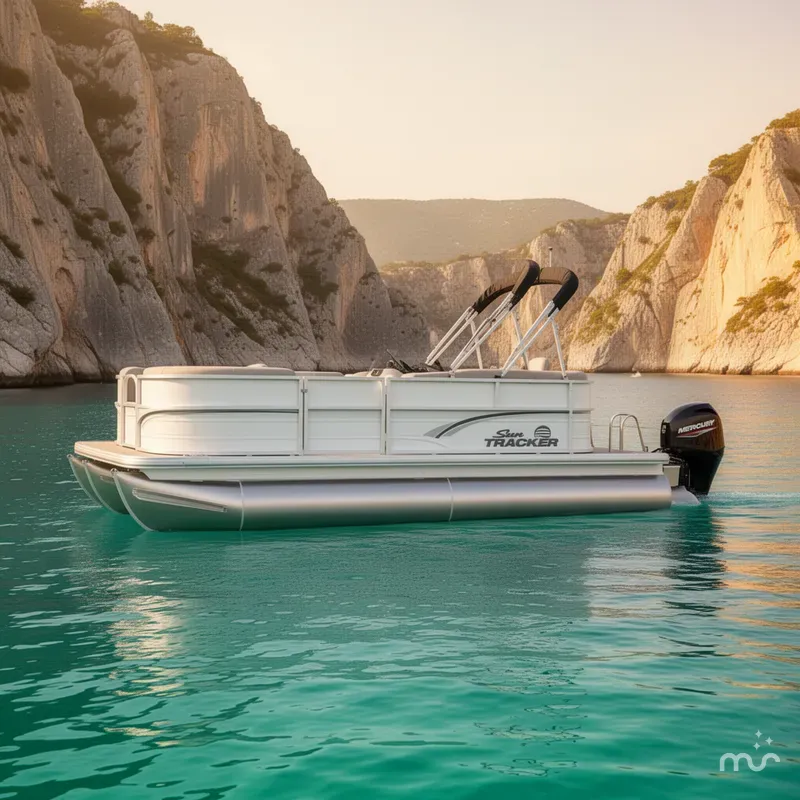 Slide: The Image of Sun Tracker Party Barge 16 DLX 2026 - 2