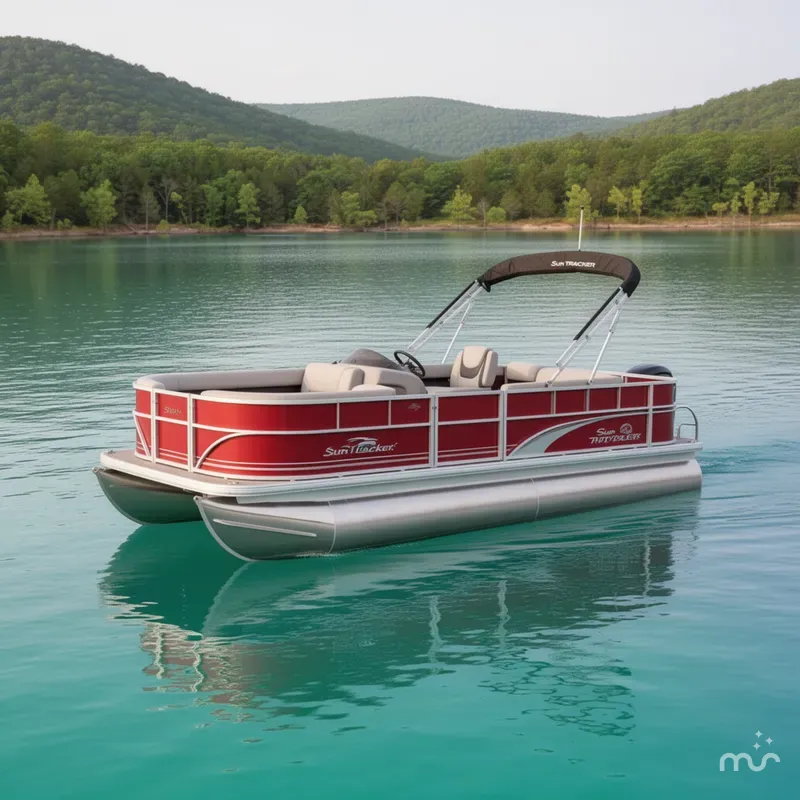 Slide: The Image of Sun Tracker Party Barge 18 DLX 2026 - 2