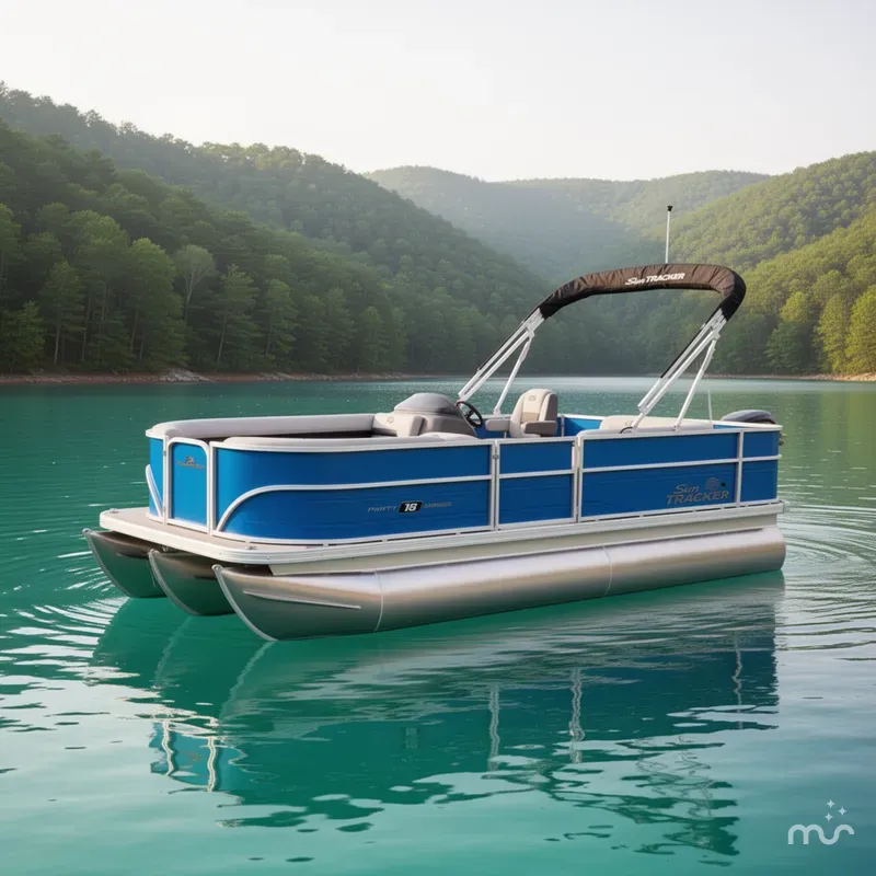Slide: The Image of Sun Tracker Party Barge 18 DLX 2026 - 4